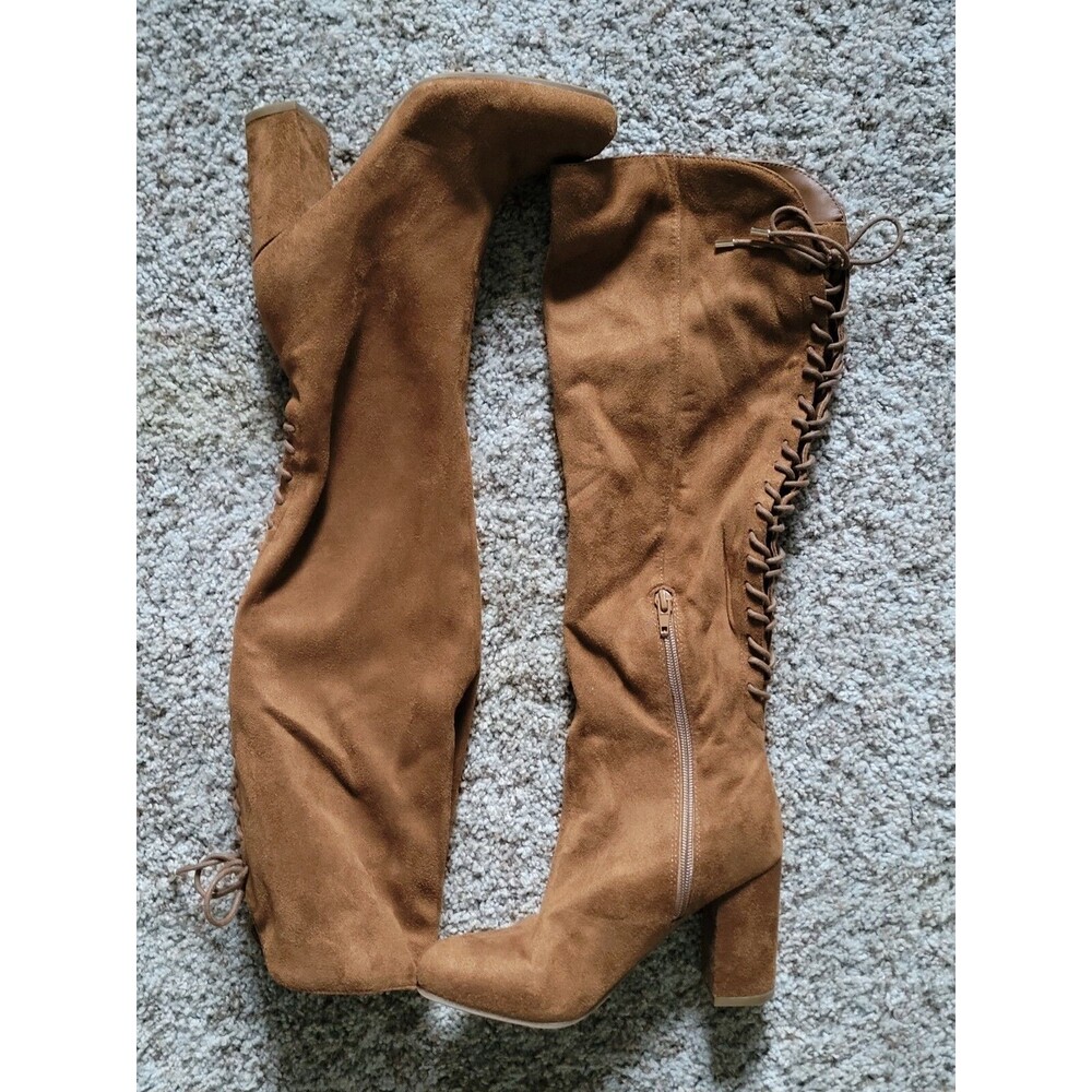 Indigo Road Treaty knee high brown suede boots Womens Size 6.5